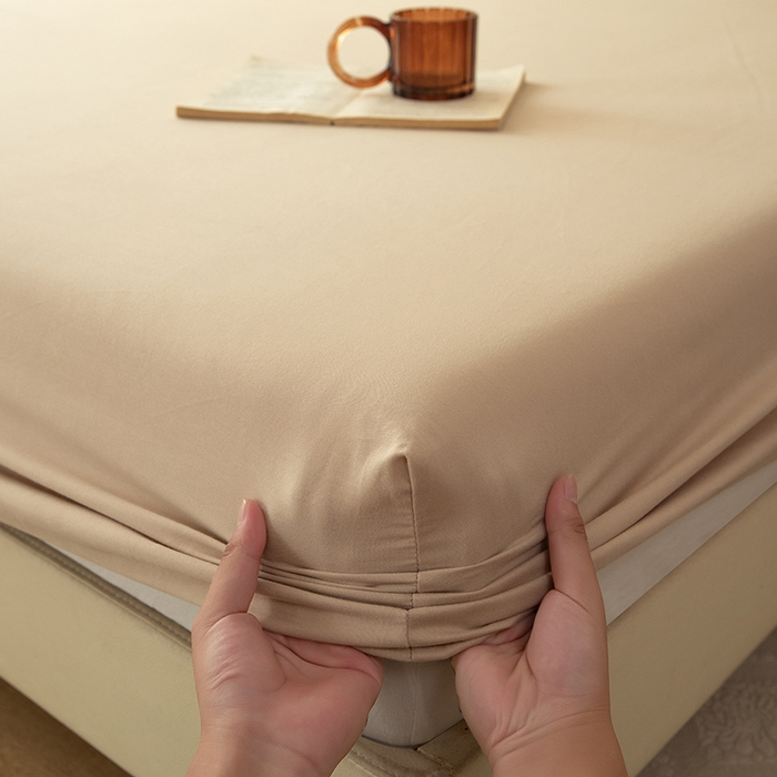 91家纺网 家纺一手货源 找家纺 八十八家纺 2025新款纯棉加厚磨毛四件套及单品系列-单床笠 加厚卡其