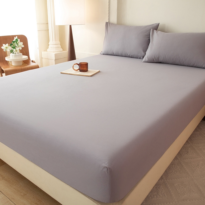 91家纺网 家纺一手货源 找家纺 八十八家纺 2025新款纯棉加厚磨毛四件套及单品系列-单床笠 加厚中灰