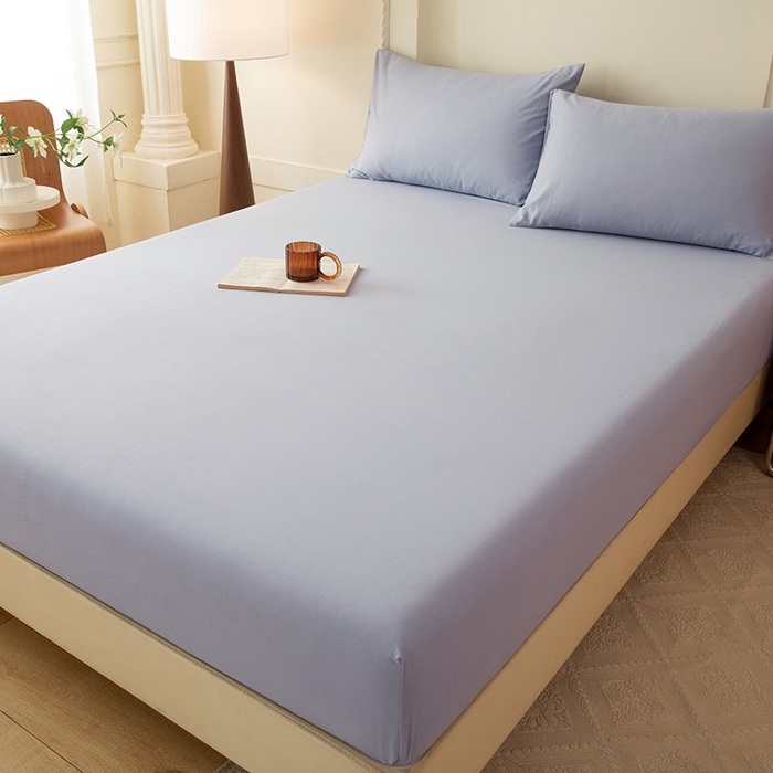 91家纺网 家纺一手货源 找家纺 八十八家纺 2025新款纯棉加厚磨毛四件套及单品系列-单床笠 加厚天蓝