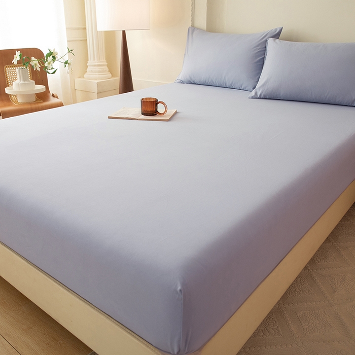 91家纺网 家纺一手货源 找家纺 八十八家纺 2025新款纯棉加厚磨毛四件套及单品系列-单床笠 加厚天蓝