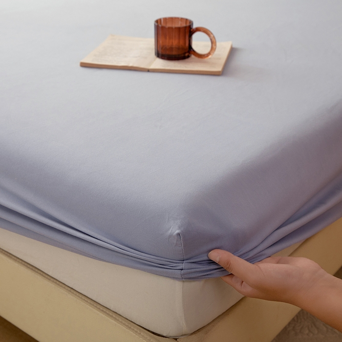 91家纺网 家纺一手货源 找家纺 八十八家纺 2025新款纯棉加厚磨毛四件套及单品系列-单床笠 加厚天蓝