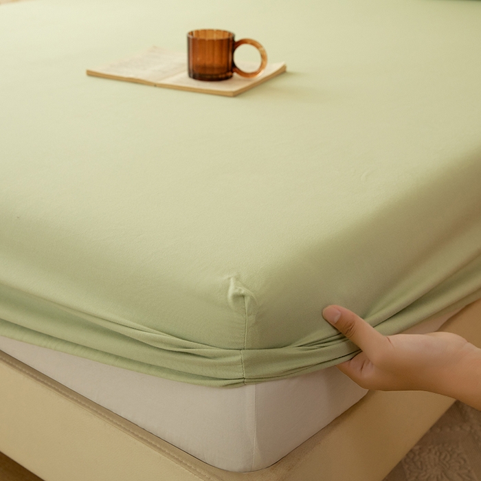 91家纺网 家纺一手货源 找家纺 八十八家纺 2025新款纯棉加厚磨毛四件套及单品系列-单床笠 加厚果绿