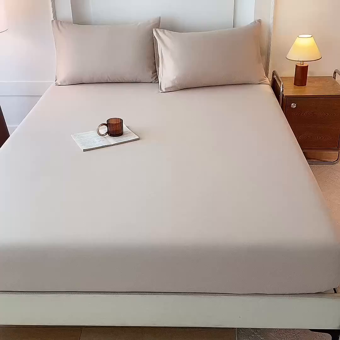 91家纺网 家纺一手货源 找家纺 八十八家纺 2025新款纯棉加厚磨毛四件套及单品系列-单床笠 加厚卡其