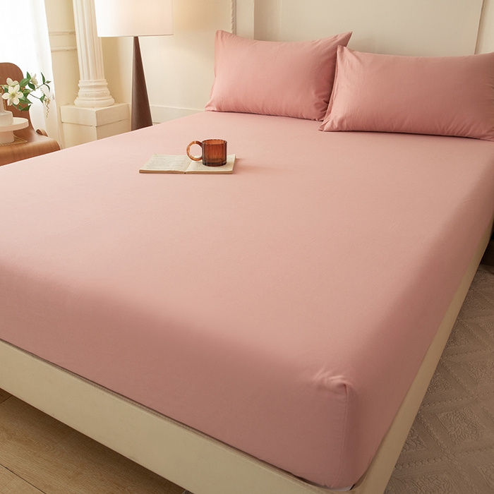 91家纺网 家纺一手货源 找家纺 八十八家纺 2025新款纯棉加厚磨毛四件套及单品系列-单床笠 加厚红豆