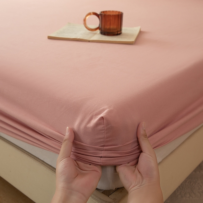 91家纺网 家纺一手货源 找家纺 八十八家纺 2025新款纯棉加厚磨毛四件套及单品系列-单床笠 加厚红豆