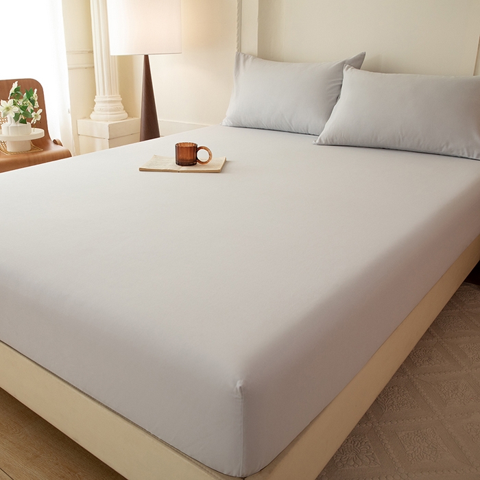 91家纺网 家纺一手货源 找家纺 八十八家纺 2025新款纯棉加厚磨毛四件套及单品系列-单床笠 加厚银灰