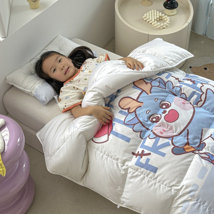 91家纺网 家纺一手货源 找家纺 暖羽屋羽绒馆 2025新款95绒子鸭绒被 羽绒被芯儿童学生羽绒被婴幼儿园冬被子 滑板恐龙