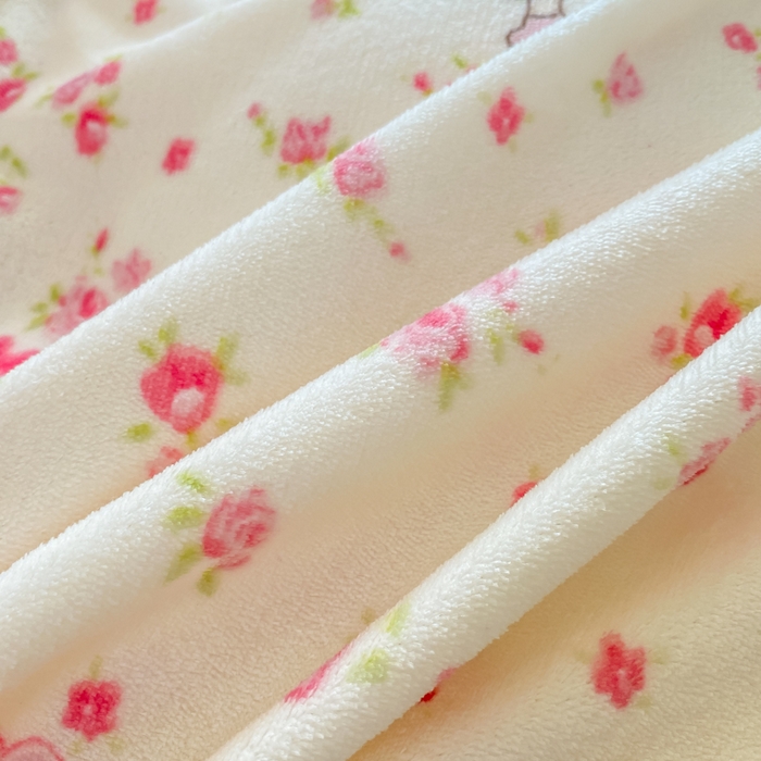 91家纺网 家纺一手货源 找家纺 尚美 2025新款热卖款亲肤舒适加绒加厚牛奶绒花边床盖款四件套双面绒 粉色兔