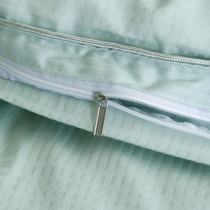 91家纺网 家纺一手货源 找家纺 越宏顺2025新款60s纯棉提花蚕丝被 豆绿