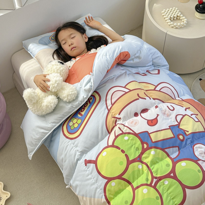 91家纺网 家纺一手货源 找家纺 暖羽屋羽绒馆 2025新款95绒子鸭绒被 羽绒被芯儿童学生羽绒被婴幼儿园冬被子 甜香