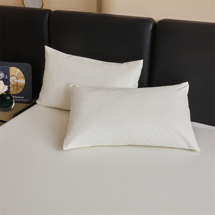 91家纺网 家纺一手货源 找家纺 糯米猪家纺 2025春夏新款亲肤棉六面全包防水压花床笠单件单床笠 典雅白