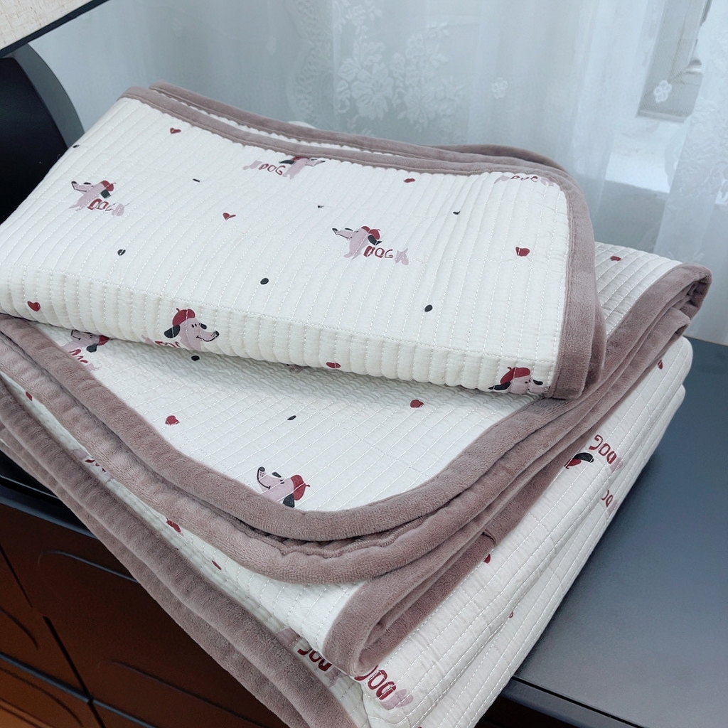 91家纺网 家纺一手货源 找家纺 （总）暖居 2025新款棉加绒印花床盖