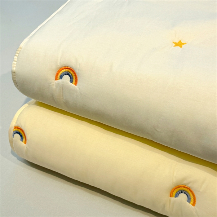 91家纺网 家纺一手货源 找家纺 （总）糯米猪家纺 2025新款全棉纯棉彩虹刺绣款床笠单品床笠床笠单件