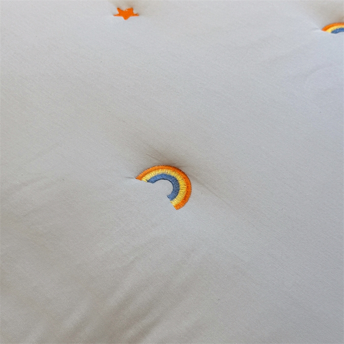 91家纺网 家纺一手货源 找家纺 糯米猪家纺 2025新款全棉纯棉彩虹刺绣款床笠单品床笠床笠单件 彩虹-灰