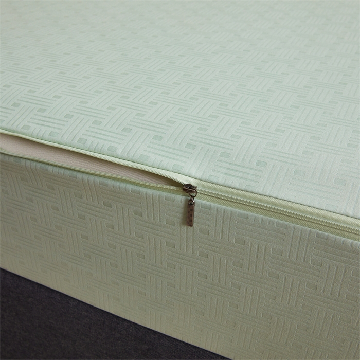 91家纺网 家纺一手货源 找家纺 糯米猪家纺 2025春夏新款亲肤棉六面全包防水压花床笠单件单床笠 静谧绿