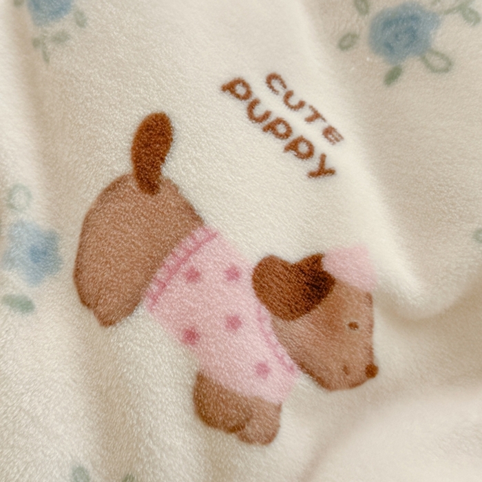 91家纺网 家纺一手货源 找家纺 寐居家纺 2025新款牛奶绒+羊羔绒被子被芯 花田小狗