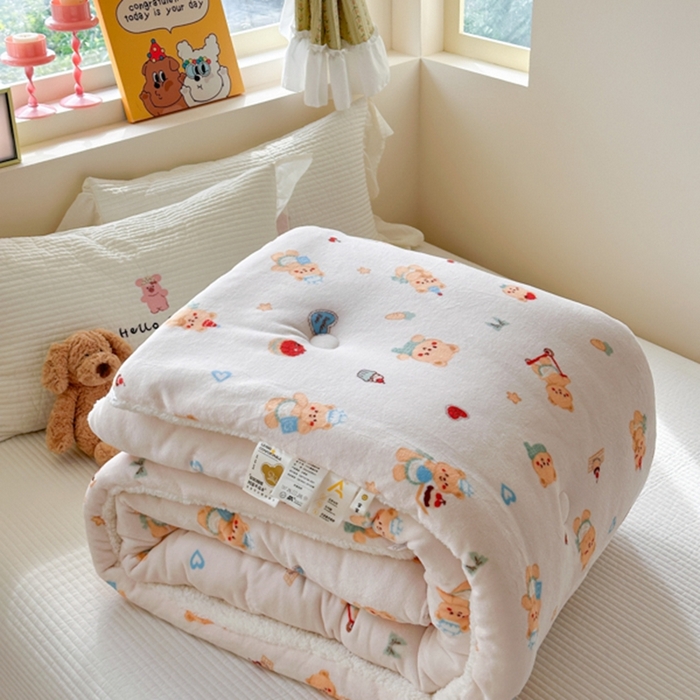 91家纺网 家纺一手货源 找家纺 （总）寐居家纺 2025新款牛奶绒+羊羔绒被子被芯