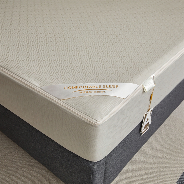 91家纺网 家纺一手货源 找家纺 糯米猪家纺 2025春夏新款亲肤棉六面全包防水压花床笠单件单床笠 浅卡其