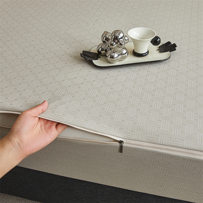 91家纺网 家纺一手货源 找家纺 糯米猪家纺 2025春夏新款亲肤棉六面全包防水压花床笠单件单床笠 浅卡其