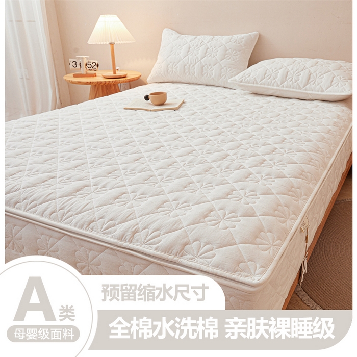 91家纺网 家纺一手货源 找家纺 （总）糯米猪家纺 2025新款全棉纯棉色织水洗棉六面全包床笠