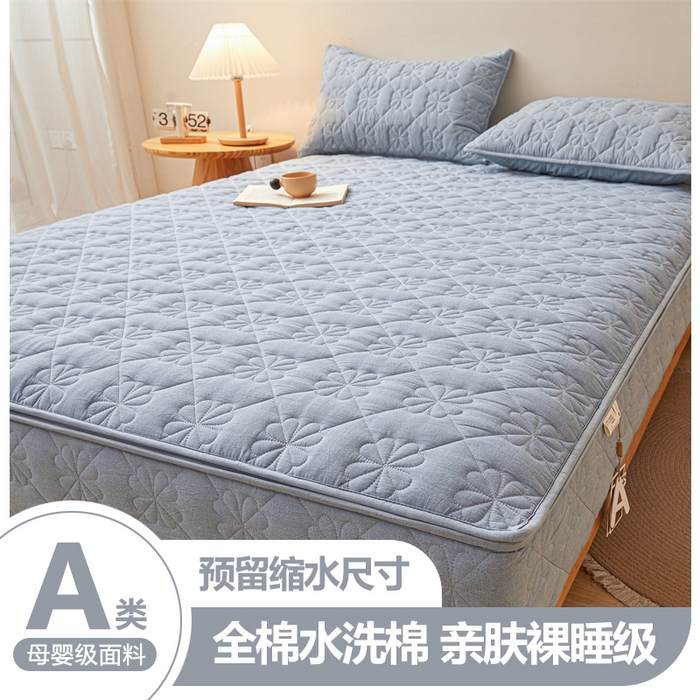 91家纺网 家纺一手货源 找家纺 （总）糯米猪家纺 2025新款全棉纯棉色织水洗棉六面全包床笠