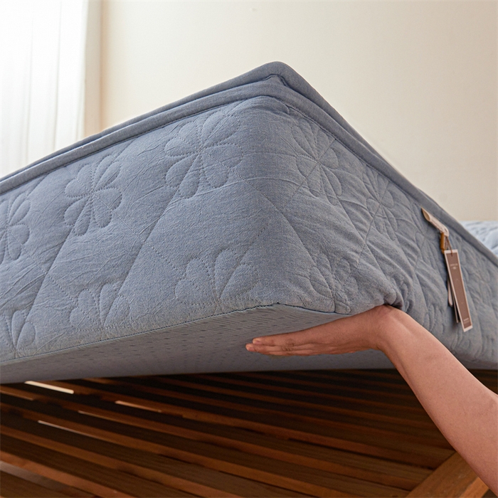 91家纺网 家纺一手货源 找家纺 （总）糯米猪家纺 2025新款全棉纯棉色织水洗棉六面全包床笠