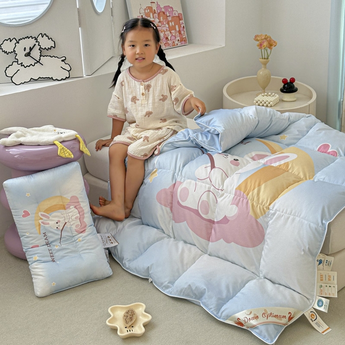 91家纺网 家纺一手货源 找家纺 暖羽屋羽绒馆 2025新款95绒子鸭绒被 羽绒被芯儿童学生羽绒被婴幼儿园冬被子 钓星星