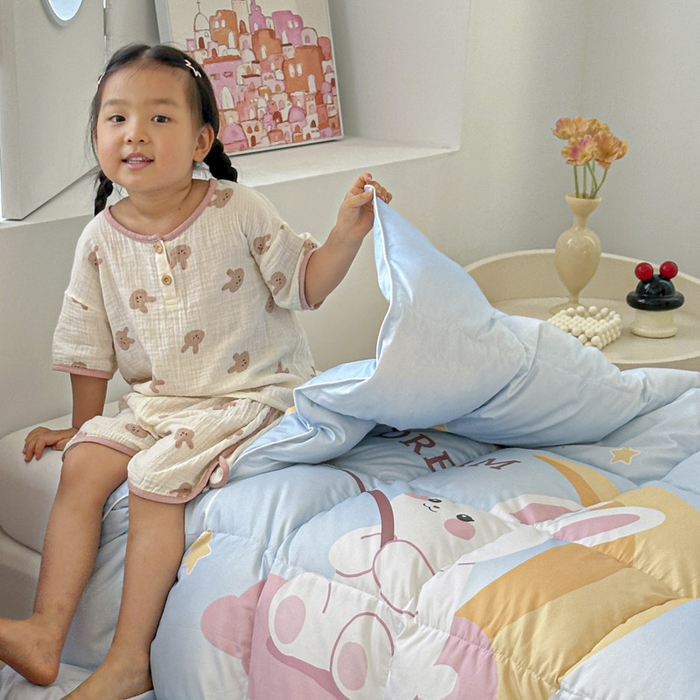 91家纺网 家纺一手货源 找家纺 暖羽屋羽绒馆 2025新款95绒子鸭绒被 羽绒被芯儿童学生羽绒被婴幼儿园冬被子 钓星星