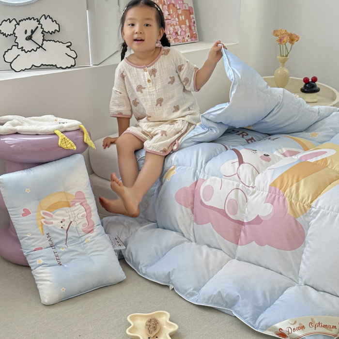 91家纺网 家纺一手货源 找家纺 暖羽屋羽绒馆 2025新款95绒子鸭绒被 羽绒被芯儿童学生羽绒被婴幼儿园冬被子 钓星星