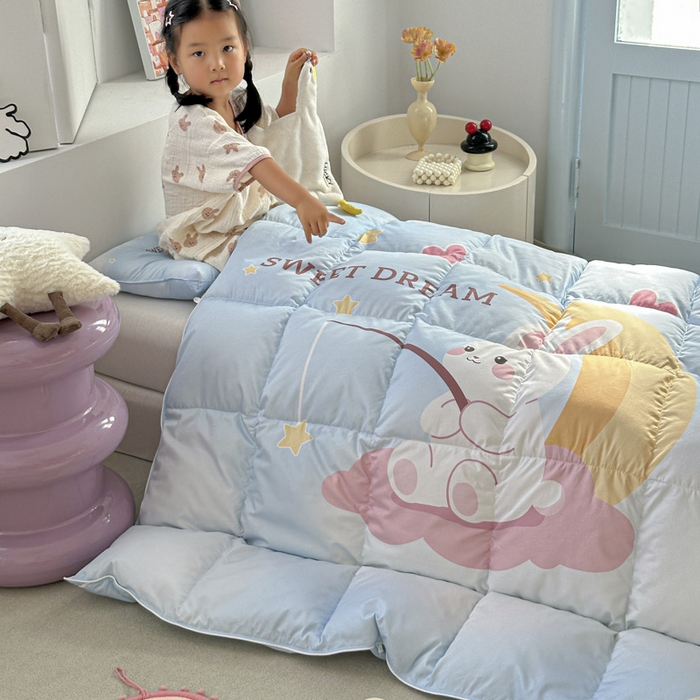 91家纺网 家纺一手货源 找家纺 暖羽屋羽绒馆 2025新款95绒子鸭绒被 羽绒被芯儿童学生羽绒被婴幼儿园冬被子 钓星星