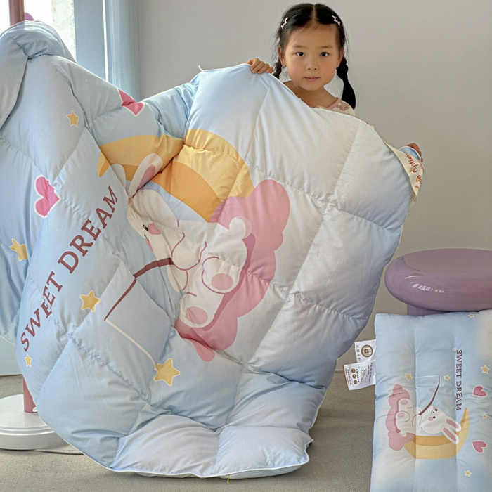 91家纺网 家纺一手货源 找家纺 暖羽屋羽绒馆 2025新款95绒子鸭绒被 羽绒被芯儿童学生羽绒被婴幼儿园冬被子 钓星星