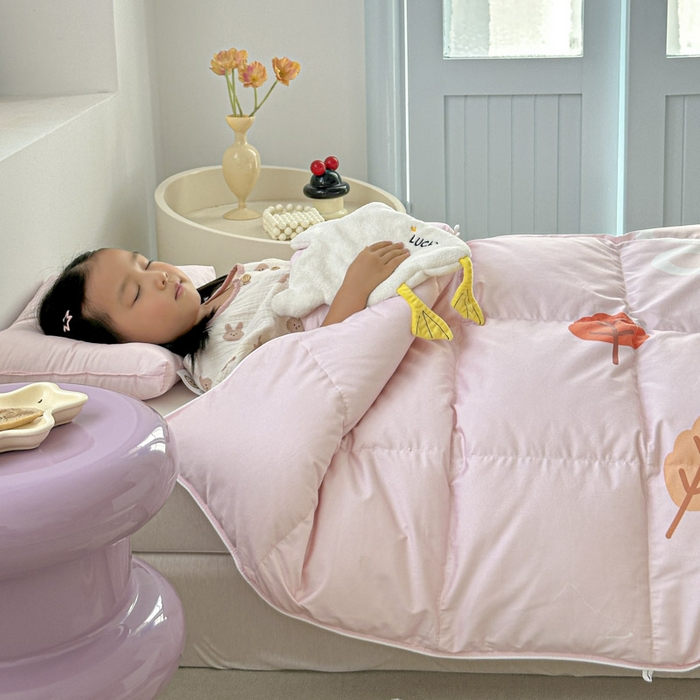 91家纺网 家纺一手货源 找家纺 暖羽屋羽绒馆 2025新款95绒子鸭绒被 羽绒被芯儿童学生羽绒被婴幼儿园冬被子 好事发生