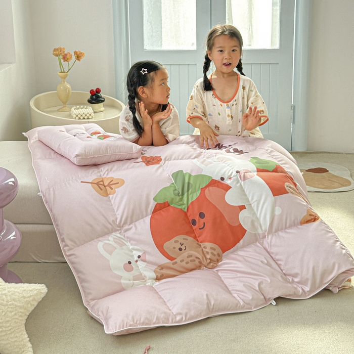 91家纺网 家纺一手货源 找家纺 暖羽屋羽绒馆 2025新款95绒子鸭绒被 羽绒被芯儿童学生羽绒被婴幼儿园冬被子 好事发生