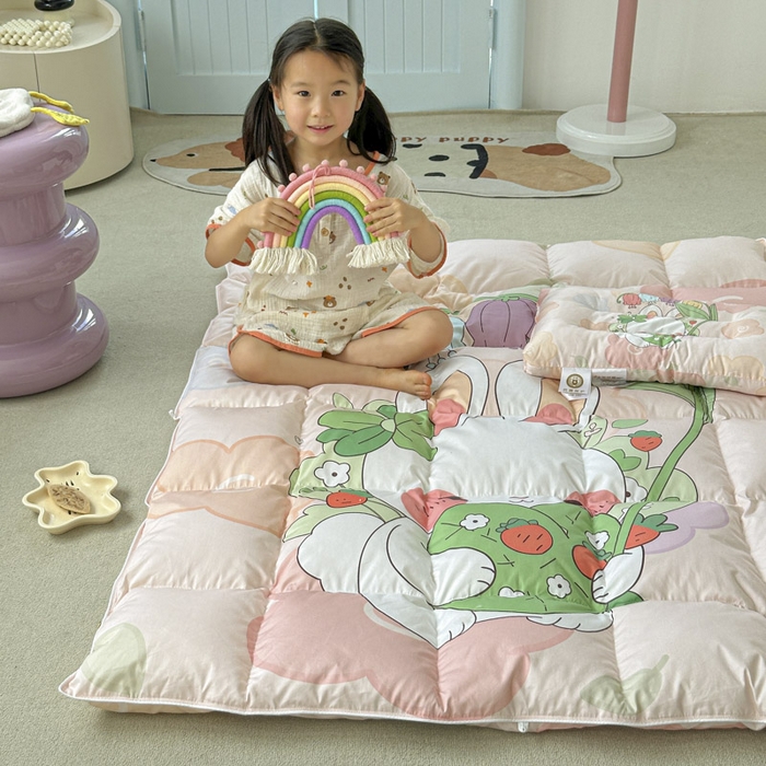 91家纺网 家纺一手货源 找家纺 暖羽屋羽绒馆 2025新款95绒子鸭绒被 羽绒被芯儿童学生羽绒被婴幼儿园冬被子 花和伞