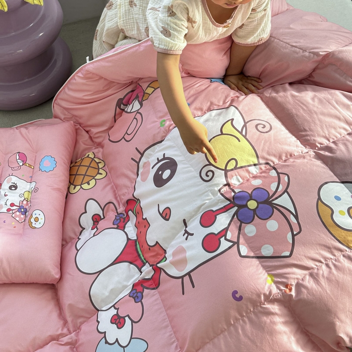 91家纺网 家纺一手货源 找家纺 暖羽屋羽绒馆 2025新款95绒子鸭绒被 羽绒被芯儿童学生羽绒被婴幼儿园冬被子 美食猫咪