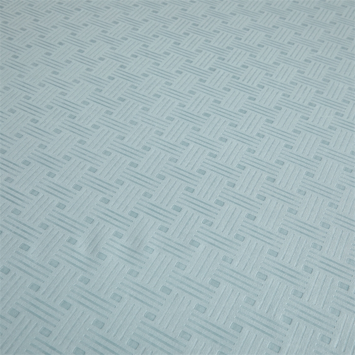 91家纺网 家纺一手货源 找家纺 糯米猪家纺 2025春夏新款亲肤棉六面全包防水压花床笠单件单床笠 水雾蓝