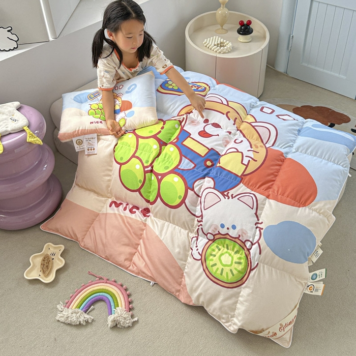 91家纺网 家纺一手货源 找家纺 暖羽屋羽绒馆 2025新款95绒子鸭绒被 羽绒被芯儿童学生羽绒被婴幼儿园冬被子 甜香