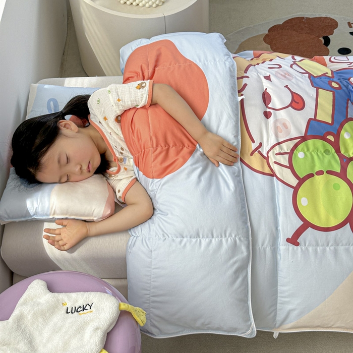 91家纺网 家纺一手货源 找家纺 暖羽屋羽绒馆 2025新款95绒子鸭绒被 羽绒被芯儿童学生羽绒被婴幼儿园冬被子 甜香