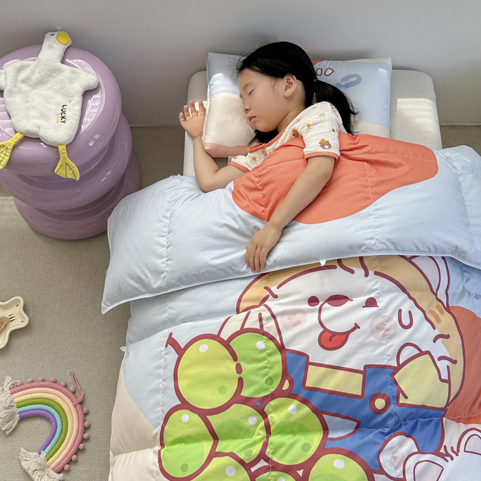 91家纺网 家纺一手货源 找家纺 暖羽屋羽绒馆 2025新款95绒子鸭绒被 羽绒被芯儿童学生羽绒被婴幼儿园冬被子 甜香