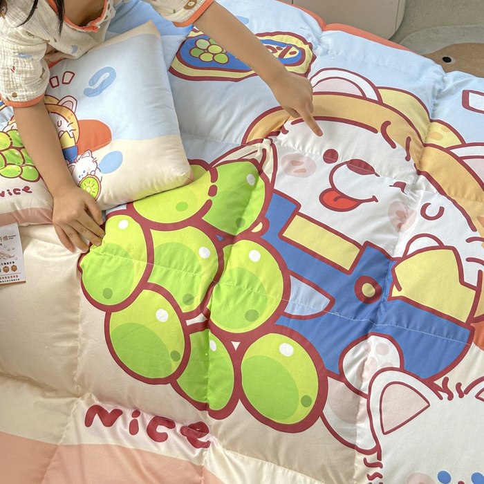 91家纺网 家纺一手货源 找家纺 暖羽屋羽绒馆 2025新款95绒子鸭绒被 羽绒被芯儿童学生羽绒被婴幼儿园冬被子 甜香