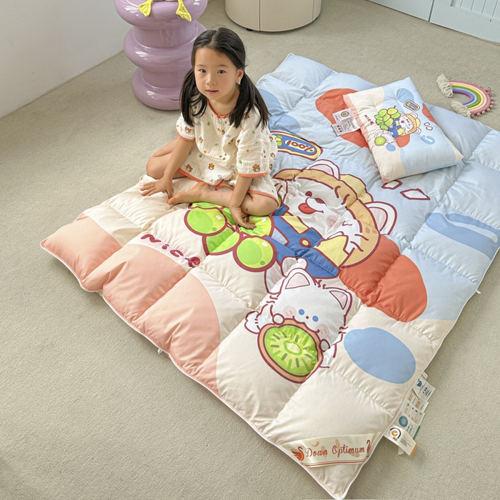 91家纺网 家纺一手货源 找家纺 暖羽屋羽绒馆 2025新款95绒子鸭绒被 羽绒被芯儿童学生羽绒被婴幼儿园冬被子 甜香