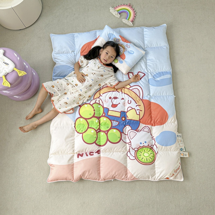 91家纺网 家纺一手货源 找家纺 暖羽屋羽绒馆 2025新款95绒子鸭绒被 羽绒被芯儿童学生羽绒被婴幼儿园冬被子 甜香