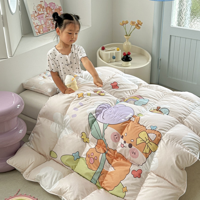 91家纺网 家纺一手货源 找家纺 暖羽屋羽绒馆 2025新款95绒子鸭绒被 羽绒被芯儿童学生羽绒被婴幼儿园冬被子 小柴乐乐