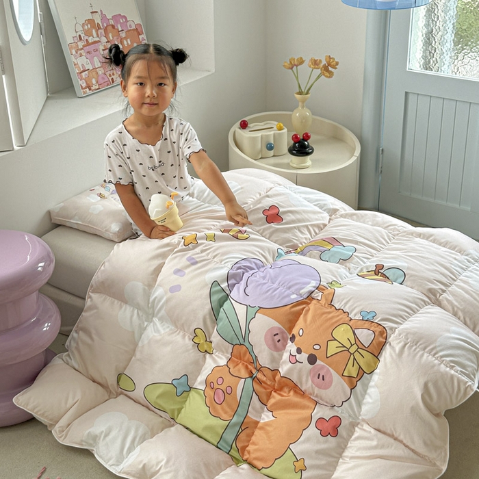 91家纺网 家纺一手货源 找家纺 暖羽屋羽绒馆 2025新款95绒子鸭绒被 羽绒被芯儿童学生羽绒被婴幼儿园冬被子 小柴乐乐