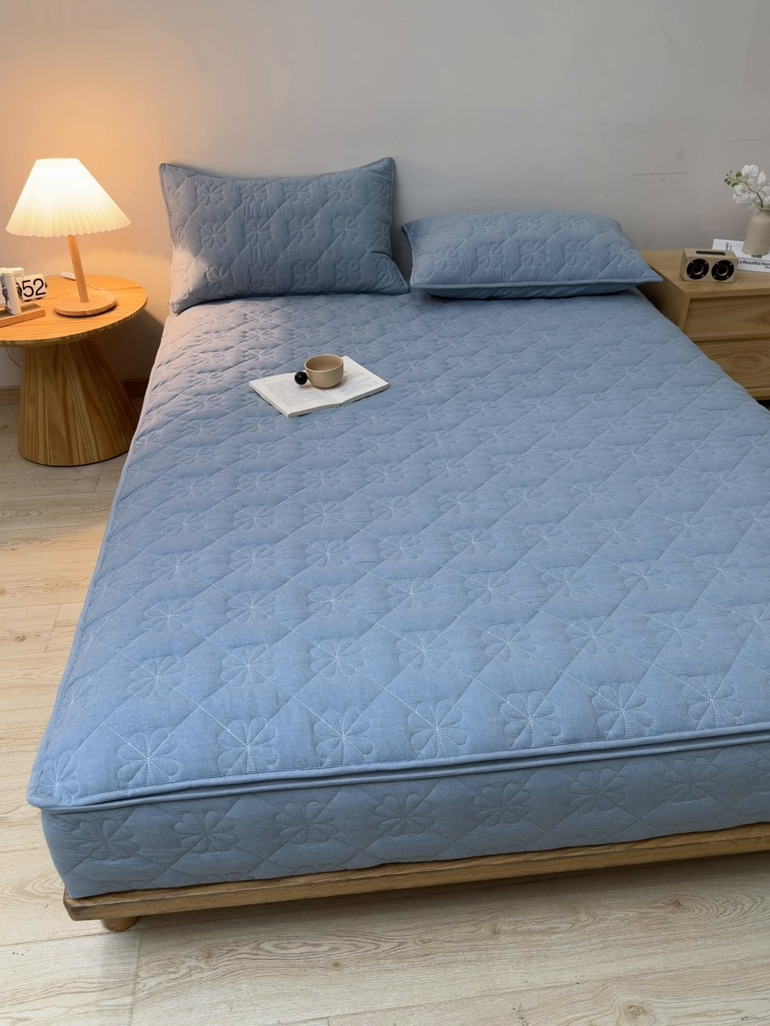 91家纺网 家纺一手货源 找家纺 （总）糯米猪家纺 2025新款全棉纯棉色织水洗棉六面全包床笠