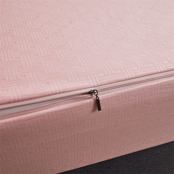 91家纺网 家纺一手货源 找家纺 糯米猪家纺 2025春夏新款亲肤棉六面全包防水压花床笠单件单床笠 樱花粉