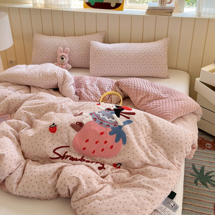 91家纺网 家纺一手货源 找家纺 （总）寐居家纺 2025新款全棉水洗棉豆豆绒被芯被子