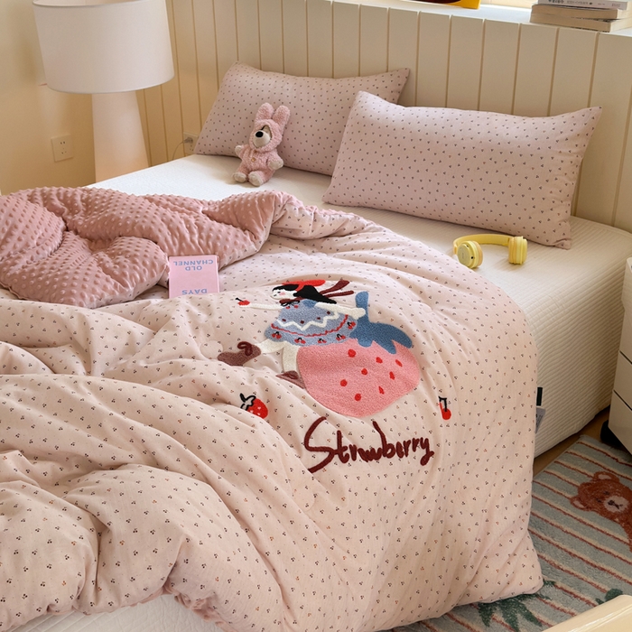 91家纺网 家纺一手货源 找家纺 （总）寐居家纺 2025新款全棉水洗棉豆豆绒被芯被子