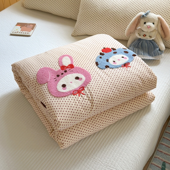 91家纺网 家纺一手货源 找家纺 （总）寐居家纺 2025新款全棉水洗棉豆豆绒被芯被子