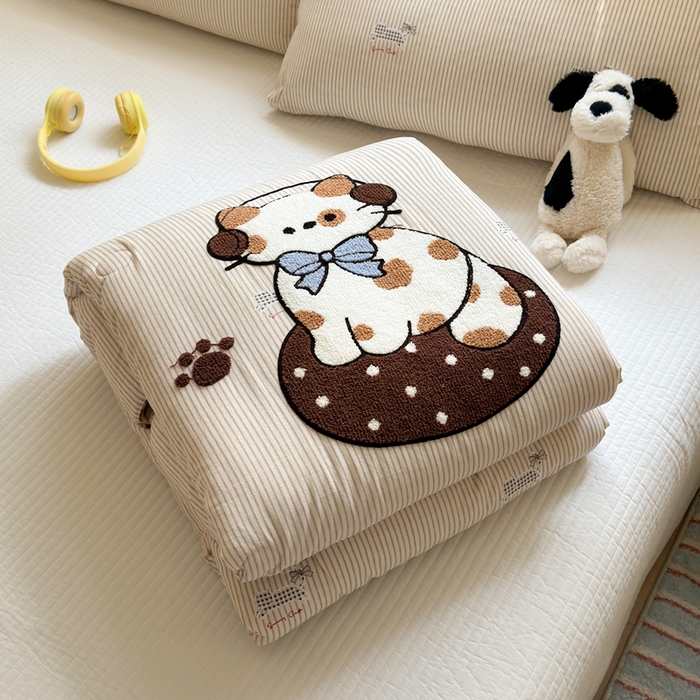 91家纺网 家纺一手货源 找家纺 （总）寐居家纺 2025新款全棉水洗棉豆豆绒被芯被子